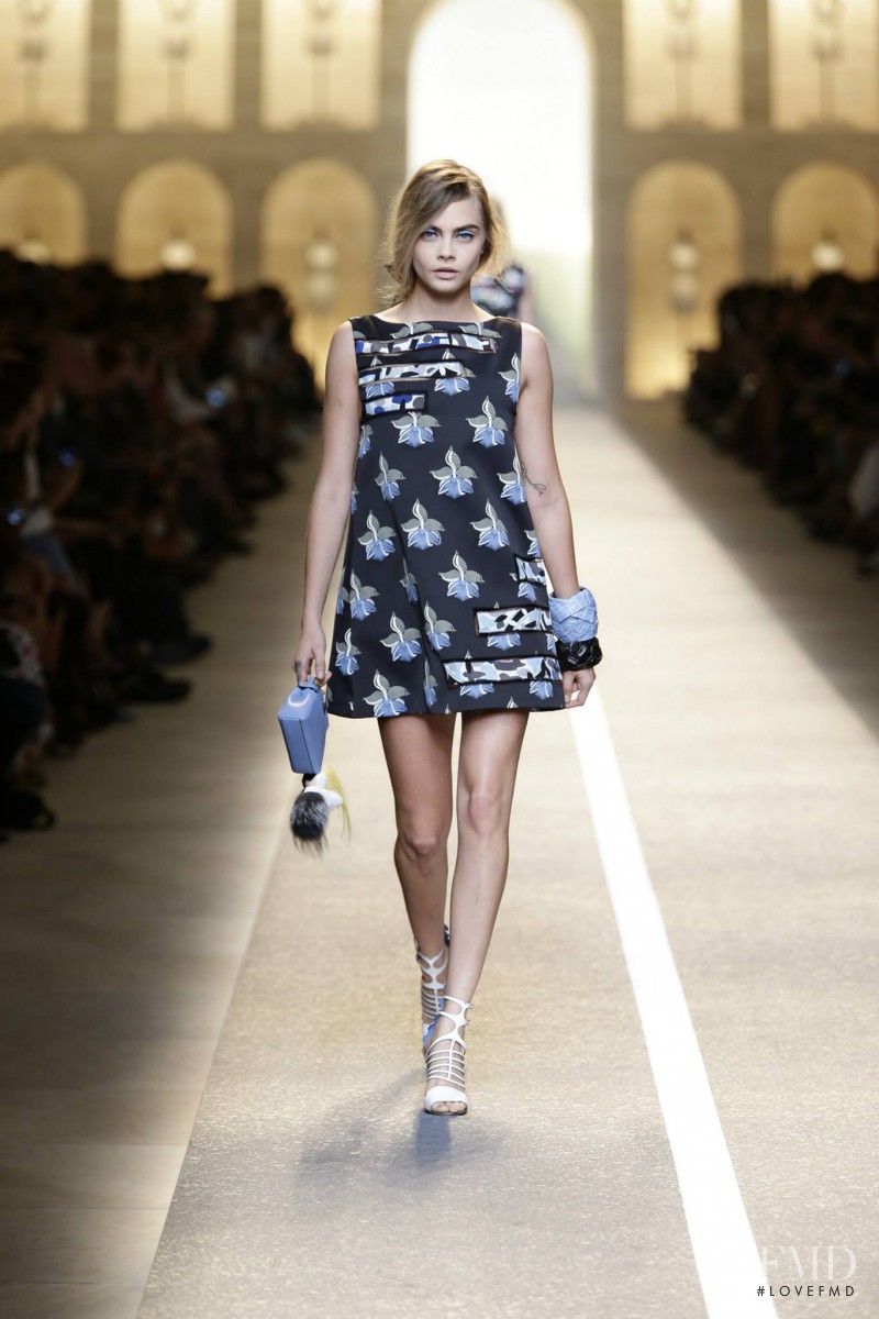 Cara Delevingne featured in  the Fendi fashion show for Spring/Summer 2015