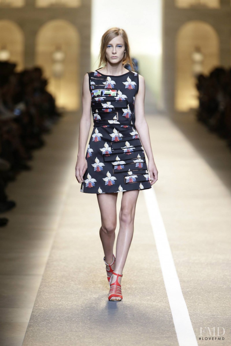 Olympia Campbell featured in  the Fendi fashion show for Spring/Summer 2015