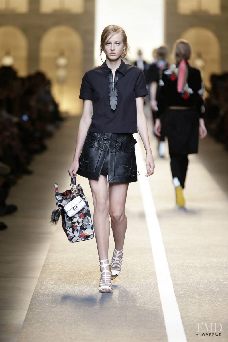 Anine Van Velzen featured in  the Fendi fashion show for Spring/Summer 2015