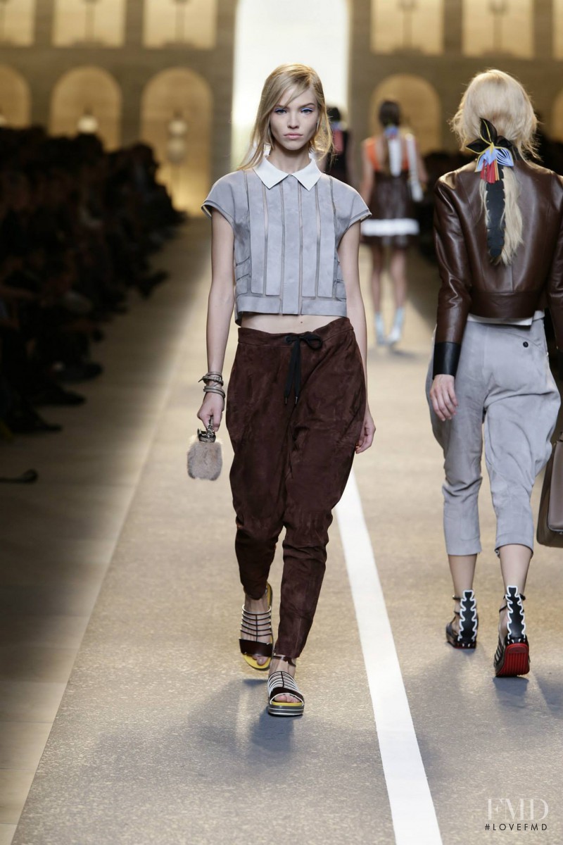 Sasha Luss featured in  the Fendi fashion show for Spring/Summer 2015