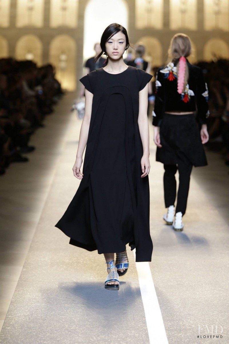 So Ra Choi featured in  the Fendi fashion show for Spring/Summer 2015