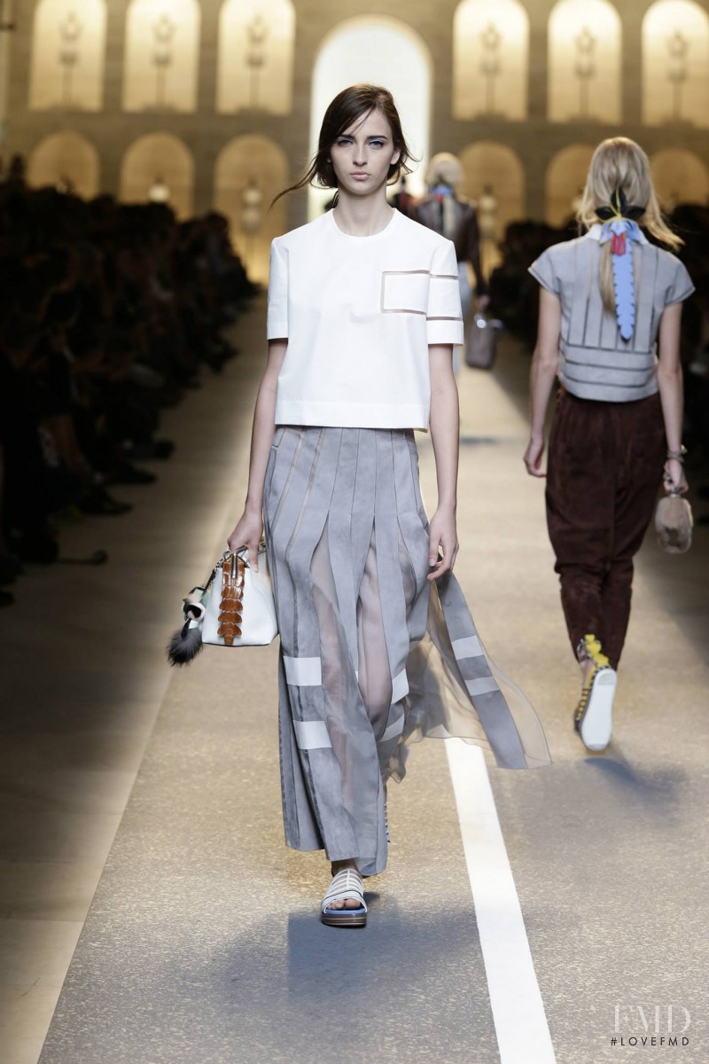 Waleska Gorczevski featured in  the Fendi fashion show for Spring/Summer 2015
