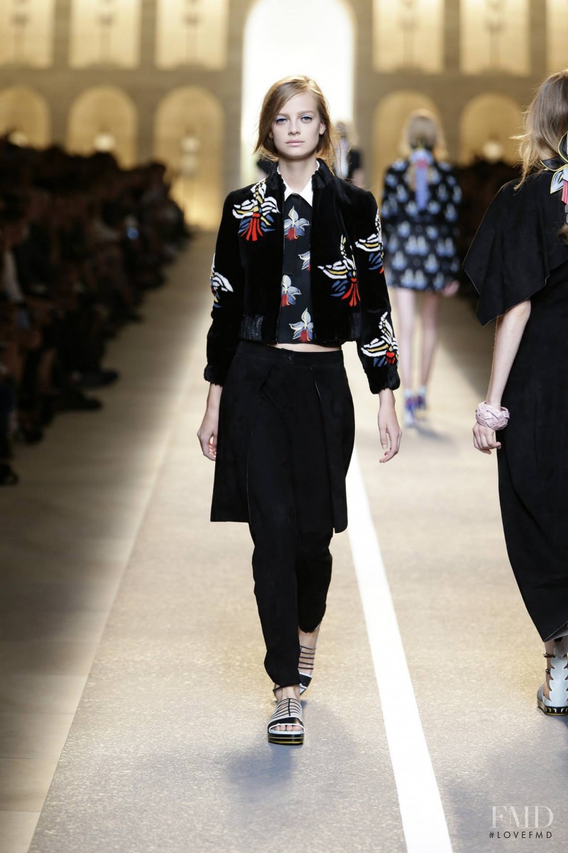 Ine Neefs featured in  the Fendi fashion show for Spring/Summer 2015