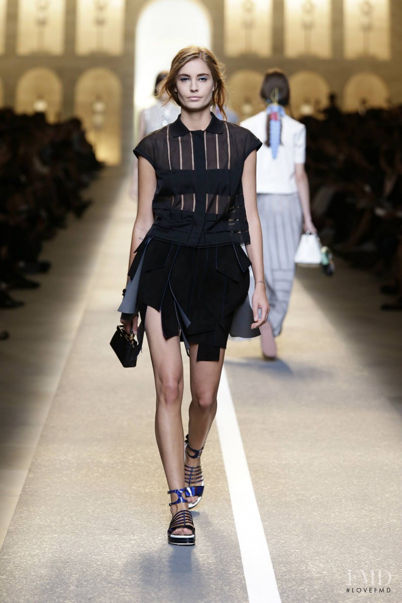 Nadja Bender featured in  the Fendi fashion show for Spring/Summer 2015