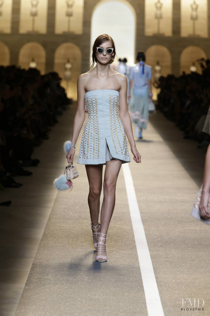 Julia Bergshoeff featured in  the Fendi fashion show for Spring/Summer 2015
