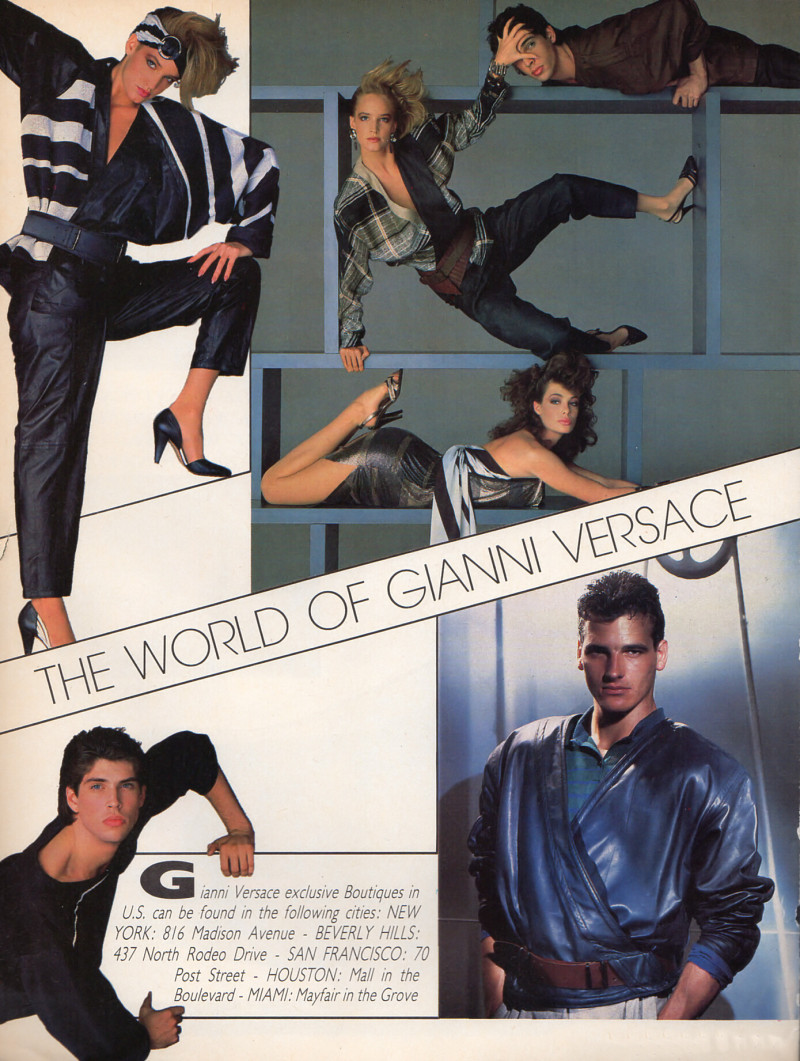 Bonnie Berman featured in  the Versace advertisement for Spring/Summer 1984