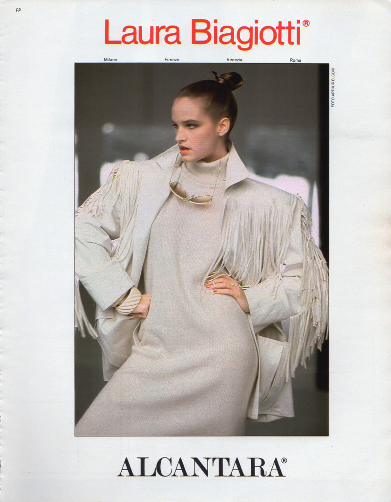 Bonnie Berman featured in  the Laura Biagiotti advertisement for Autumn/Winter 1986