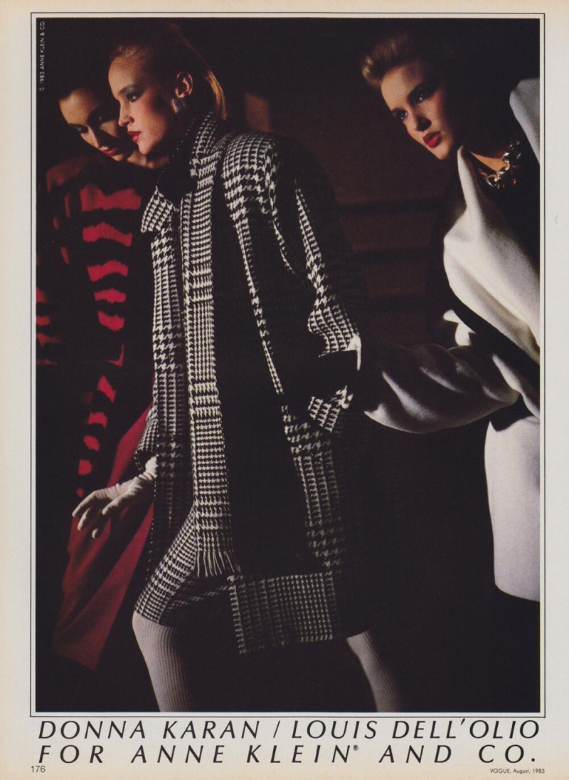 Bonnie Berman featured in  the Anne Klein advertisement for Autumn/Winter 1983