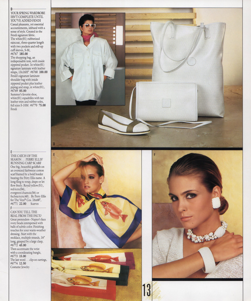 Bonnie Berman featured in  the Bloomingdales catalogue for Spring 1984