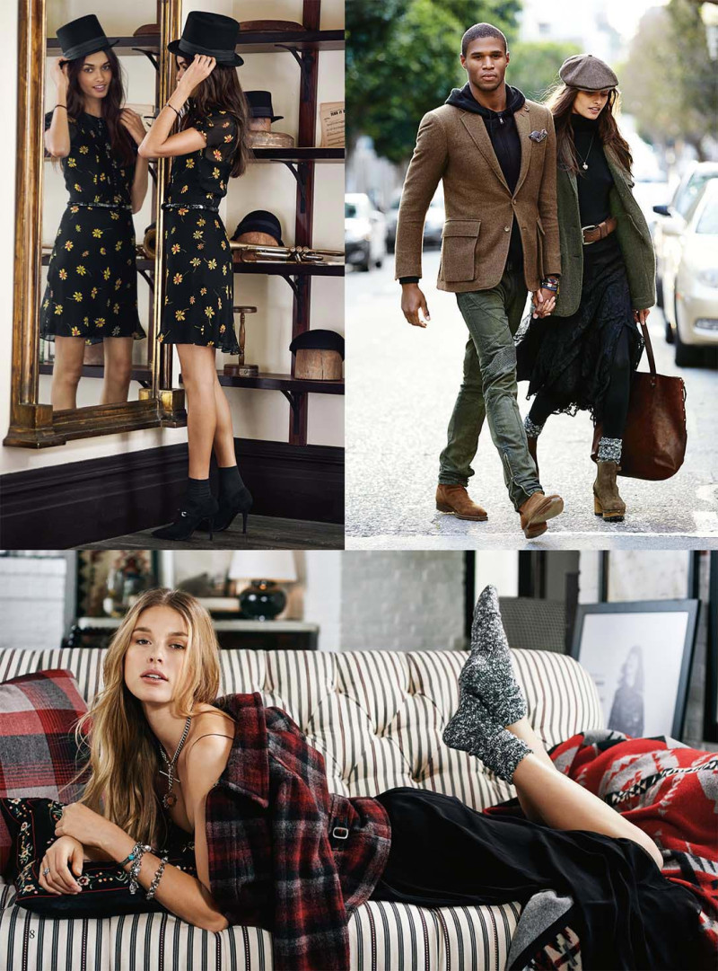 Gizele Oliveira featured in  the Polo Ralph Lauren advertisement for Autumn/Winter 2015
