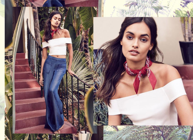 Gizele Oliveira featured in  the Forever 21 lookbook for Spring/Summer 2016