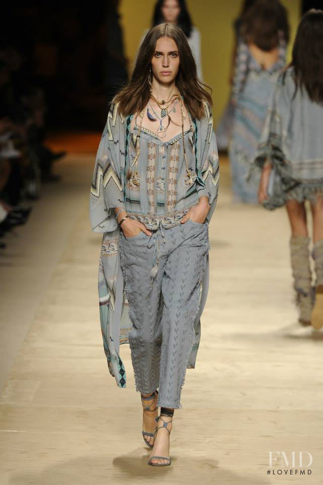 Georgia Hilmer featured in  the Etro fashion show for Spring/Summer 2015