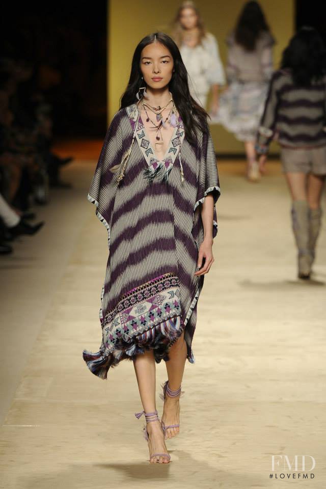 Fei Fei Sun featured in  the Etro fashion show for Spring/Summer 2015