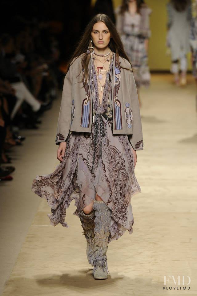 Zoe Huxford featured in  the Etro fashion show for Spring/Summer 2015