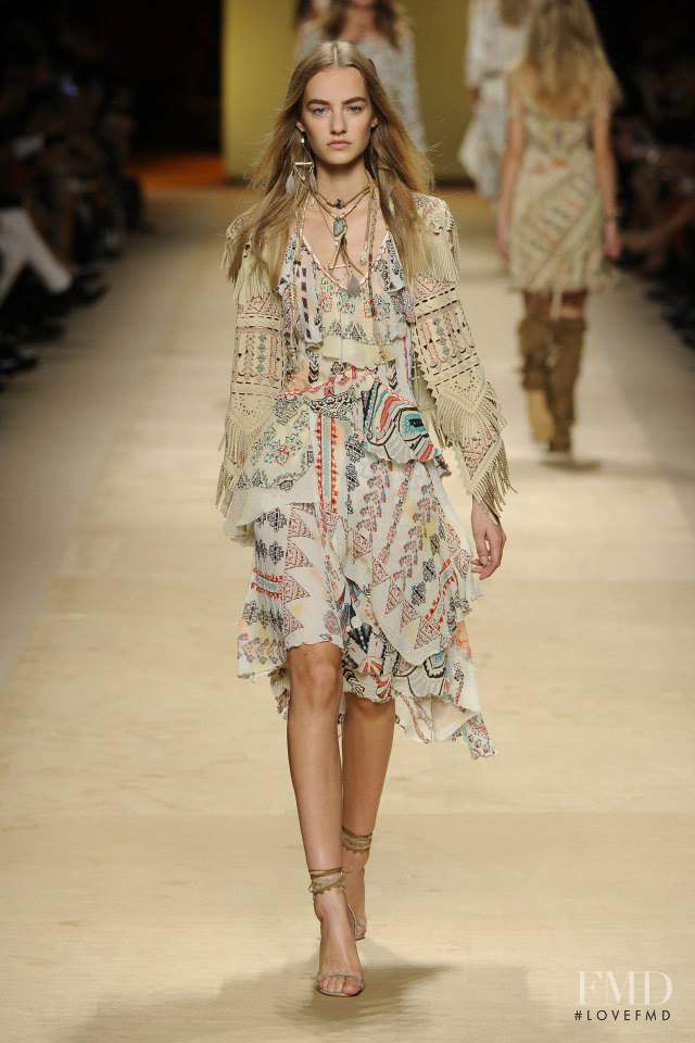 Maartje Verhoef featured in  the Etro fashion show for Spring/Summer 2015