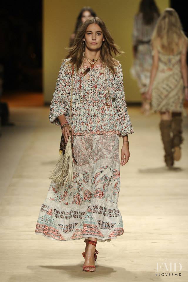 Nadja Bender featured in  the Etro fashion show for Spring/Summer 2015