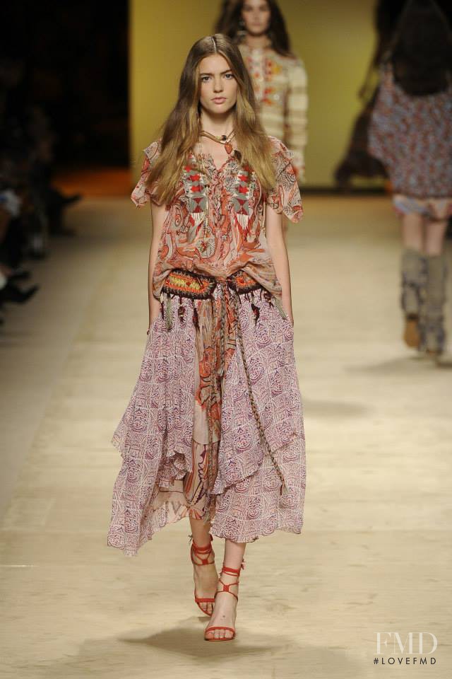 Emmy Rappe featured in  the Etro fashion show for Spring/Summer 2015
