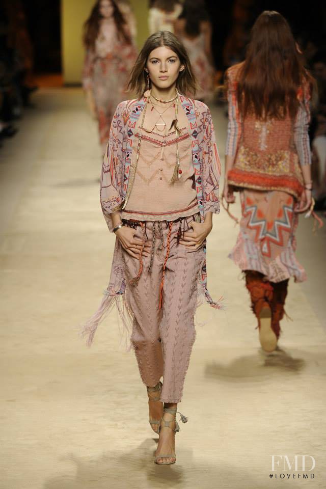 Valery Kaufman featured in  the Etro fashion show for Spring/Summer 2015