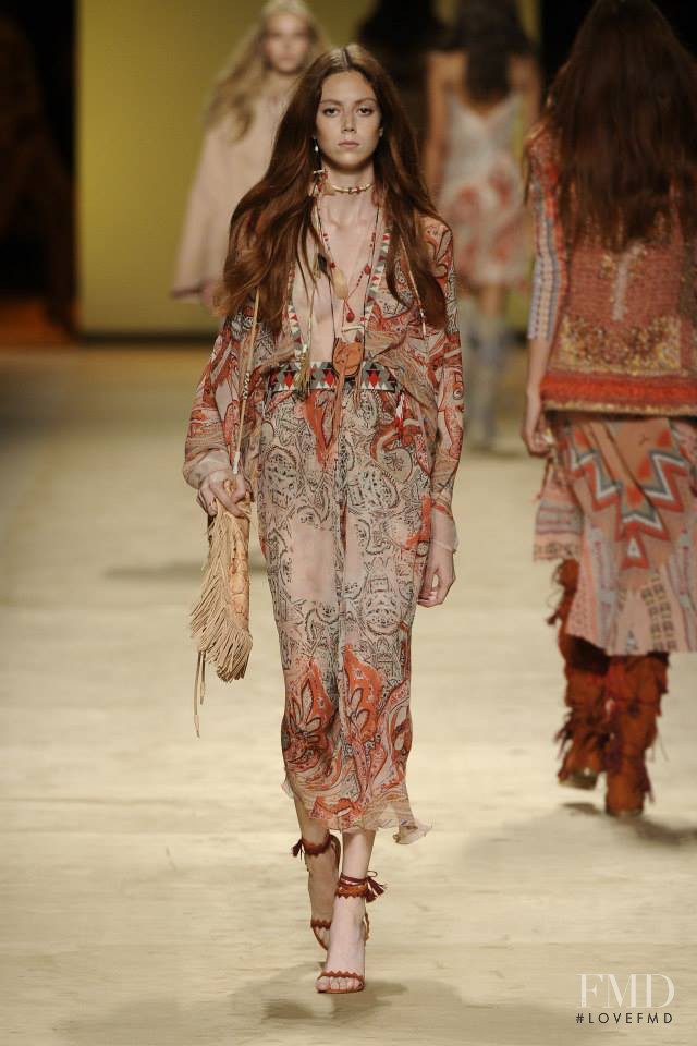 Natalie Westling featured in  the Etro fashion show for Spring/Summer 2015