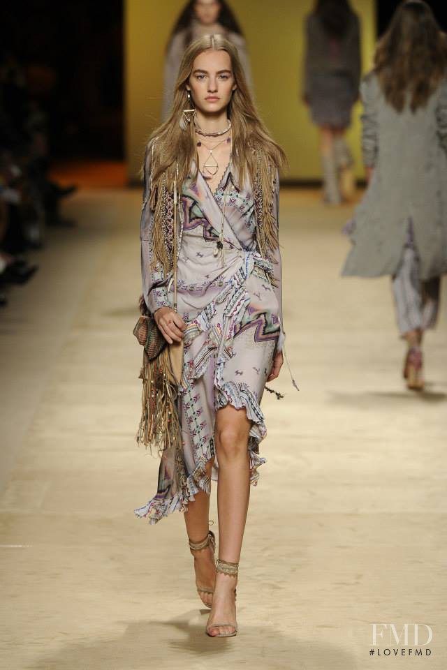 Maartje Verhoef featured in  the Etro fashion show for Spring/Summer 2015