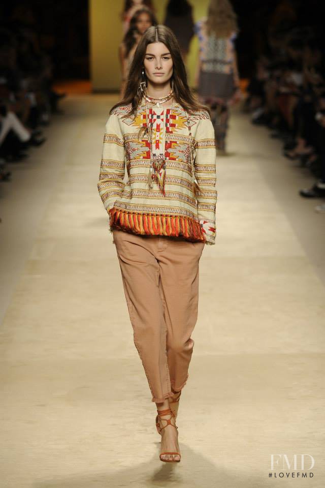 Ophélie Guillermand featured in  the Etro fashion show for Spring/Summer 2015