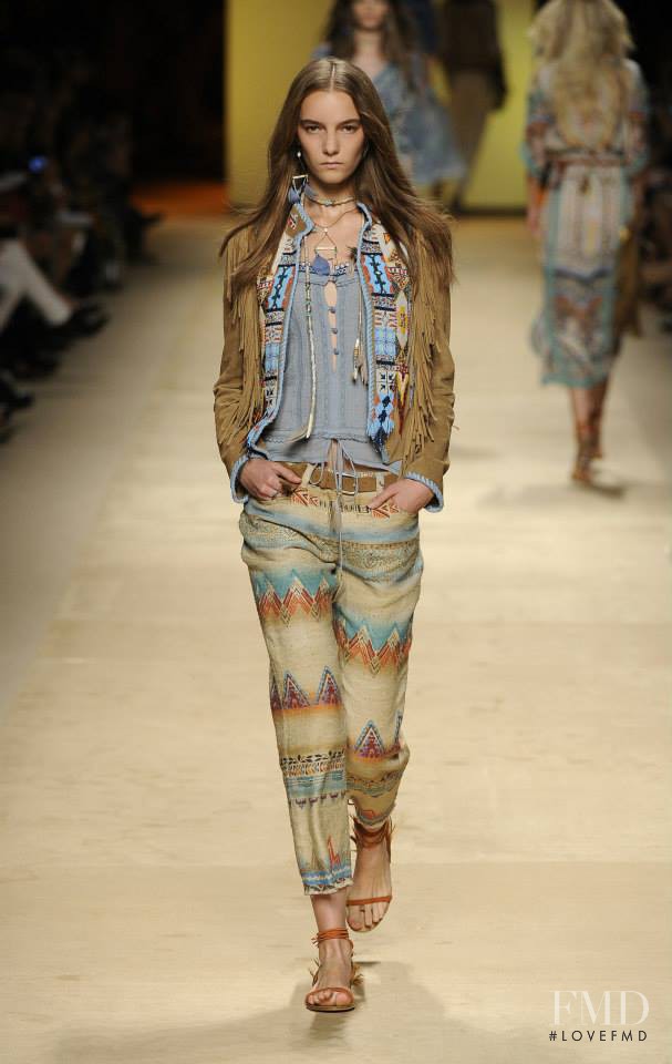 Irina Liss featured in  the Etro fashion show for Spring/Summer 2015