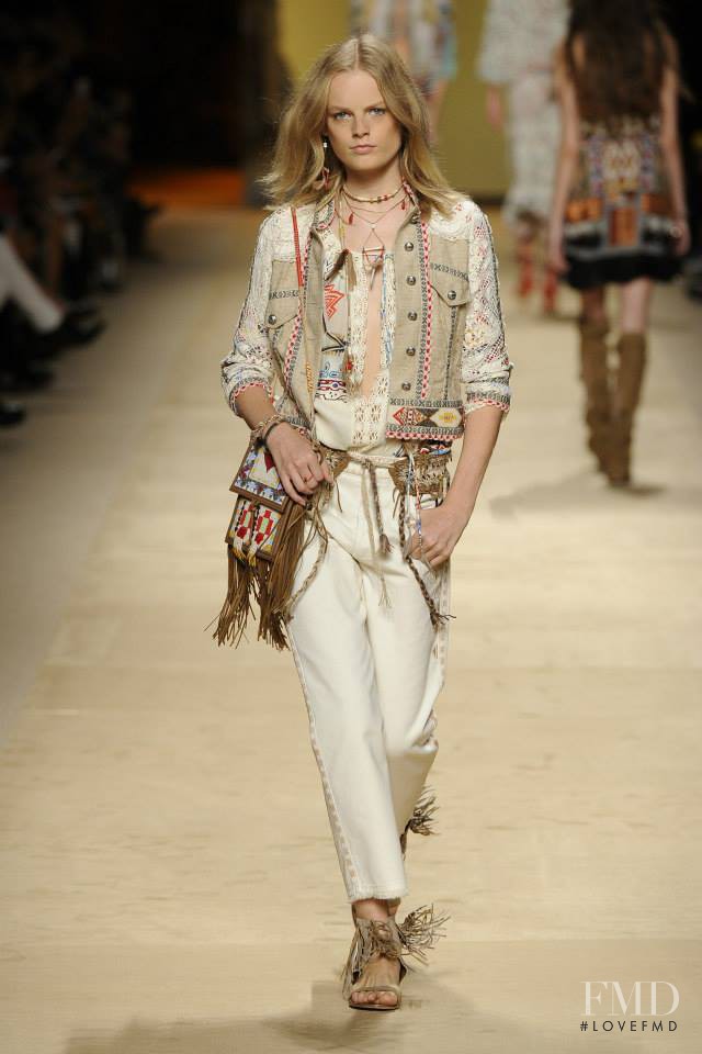 Hanne Gaby Odiele featured in  the Etro fashion show for Spring/Summer 2015