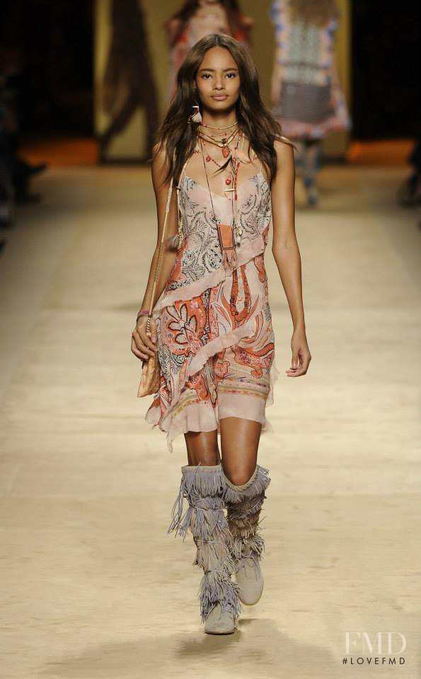 Malaika Firth featured in  the Etro fashion show for Spring/Summer 2015