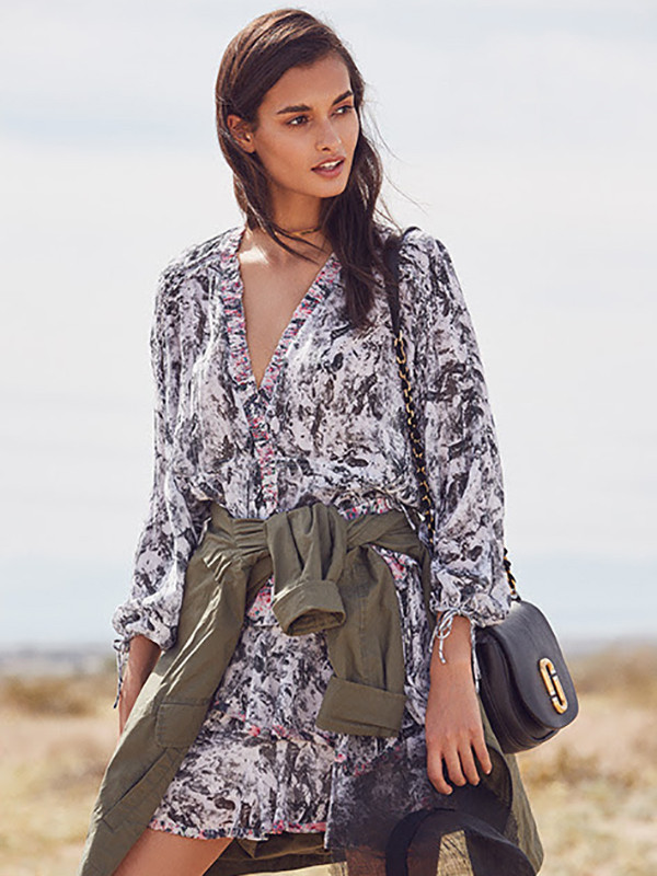Gizele Oliveira featured in  the REVOLVE Festival lookbook for Spring/Summer 2017