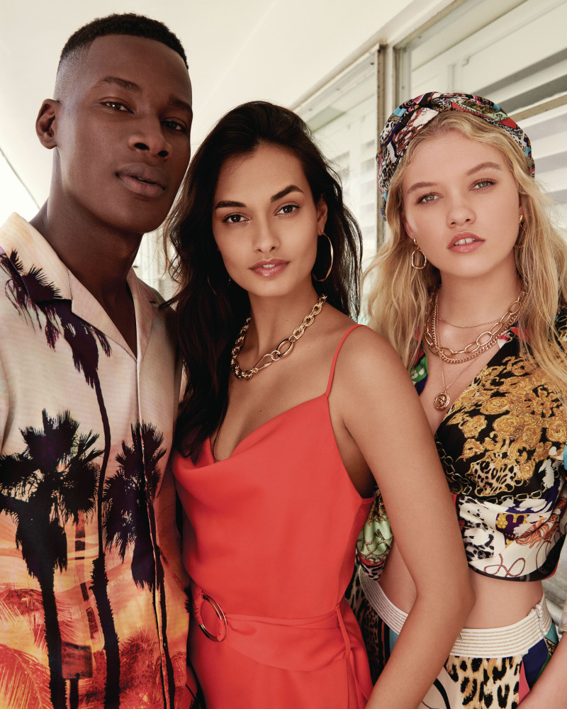 Gizele Oliveira featured in  the River Island advertisement for Spring/Summer 2019