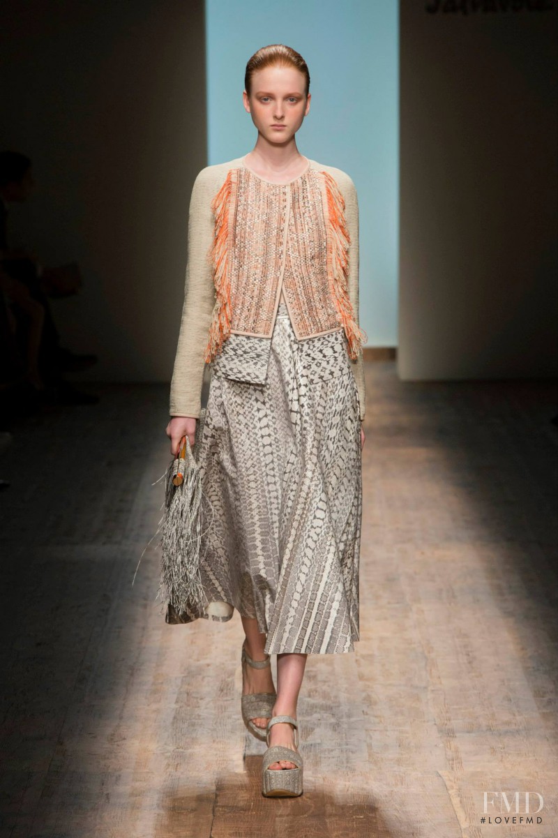 Madison Stubbington featured in  the Salvatore Ferragamo fashion show for Spring/Summer 2015