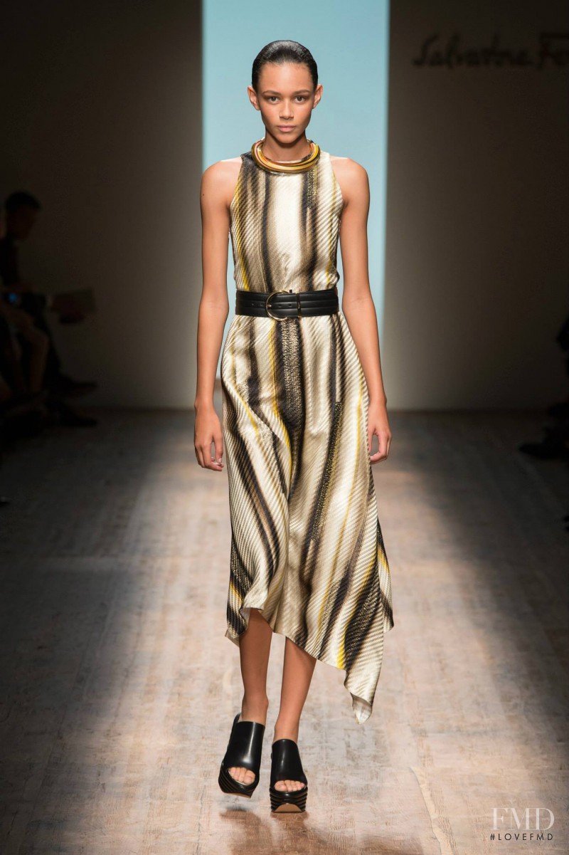 Binx Walton featured in  the Salvatore Ferragamo fashion show for Spring/Summer 2015