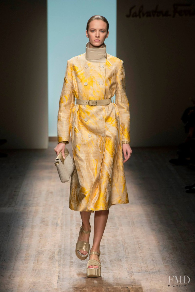 Daria Strokous featured in  the Salvatore Ferragamo fashion show for Spring/Summer 2015