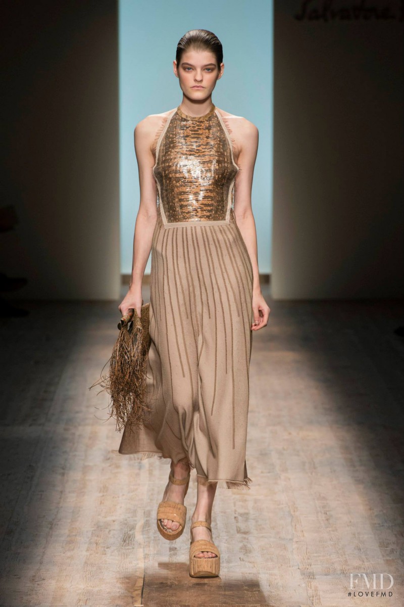 Kia Low featured in  the Salvatore Ferragamo fashion show for Spring/Summer 2015