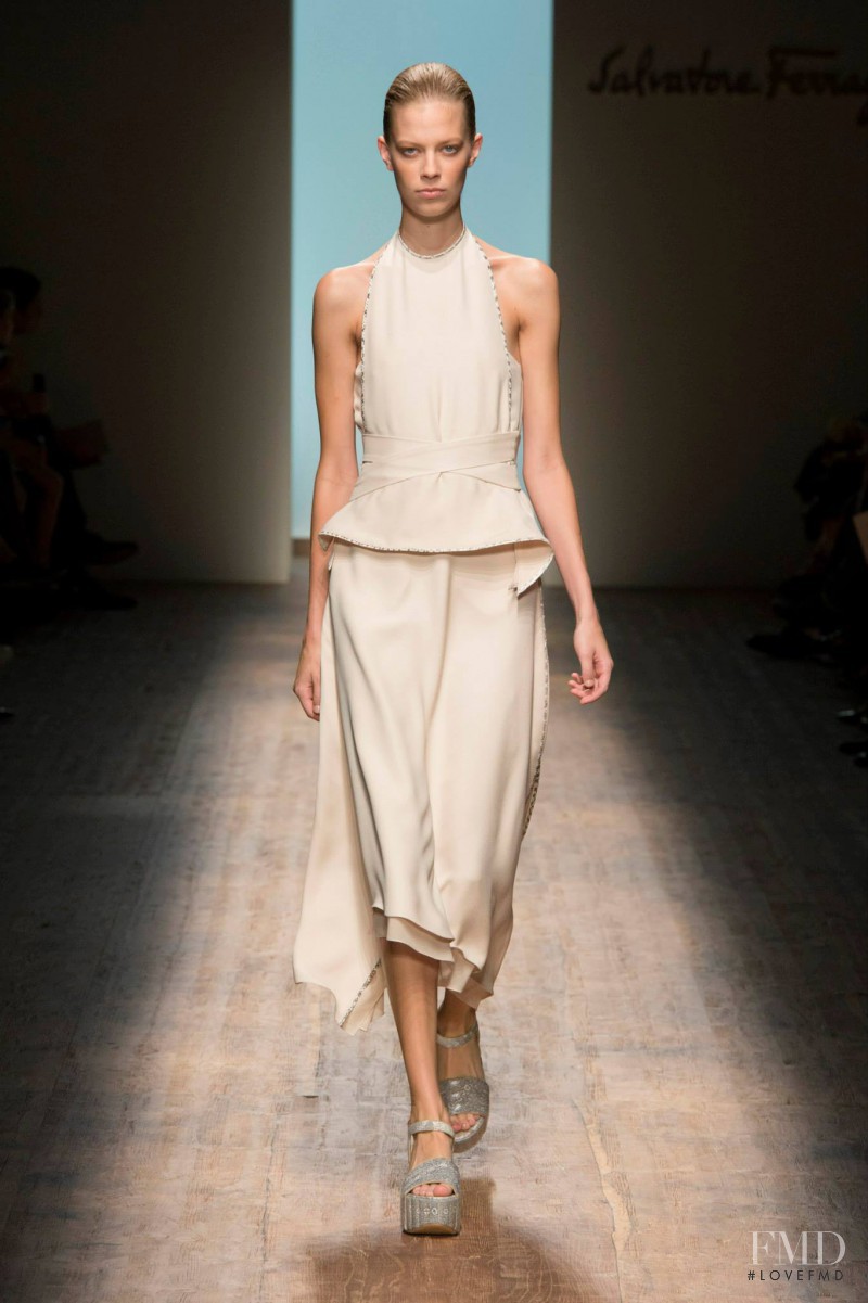 Lexi Boling featured in  the Salvatore Ferragamo fashion show for Spring/Summer 2015