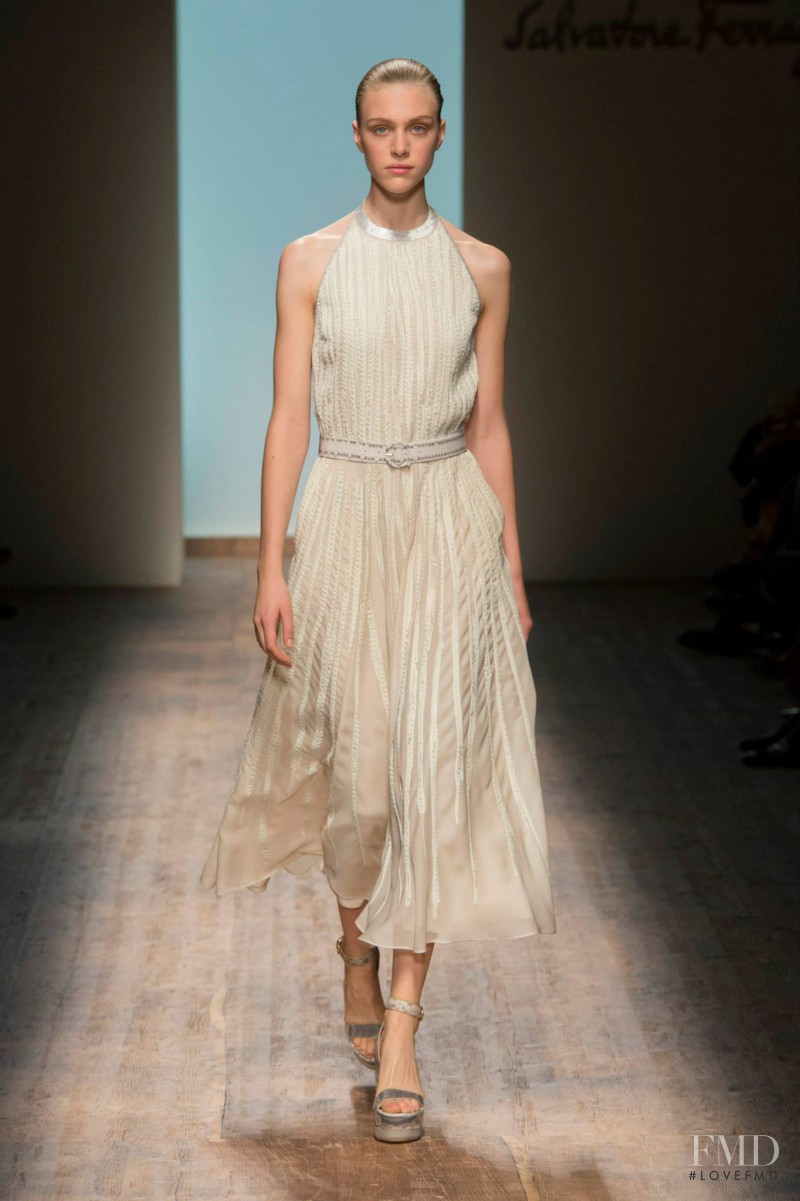 Hedvig Palm featured in  the Salvatore Ferragamo fashion show for Spring/Summer 2015