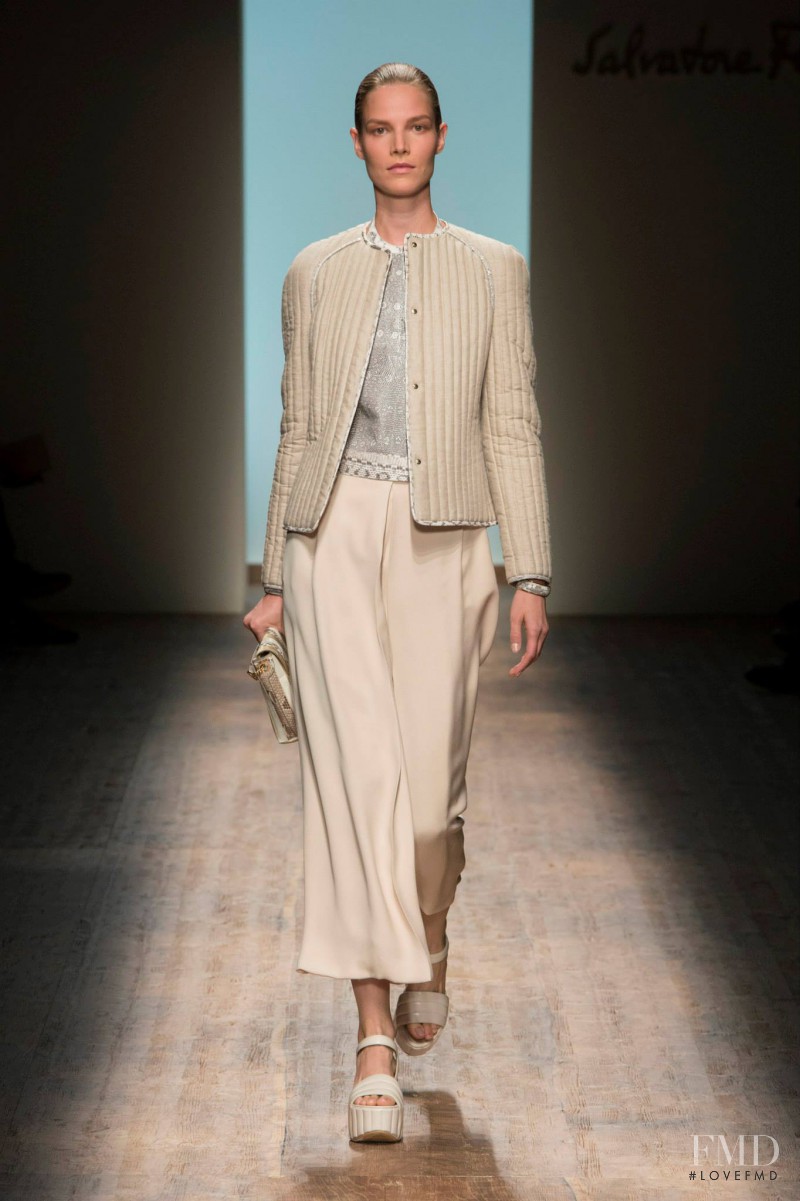 Suvi Koponen featured in  the Salvatore Ferragamo fashion show for Spring/Summer 2015