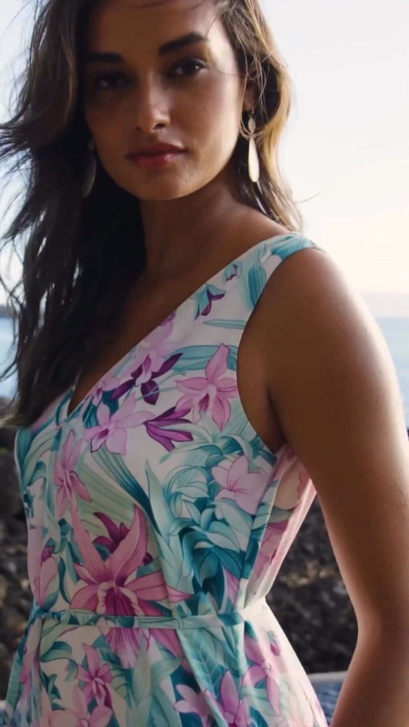 Gizele Oliveira featured in  the Tommy Bahama advertisement for Resort 2023