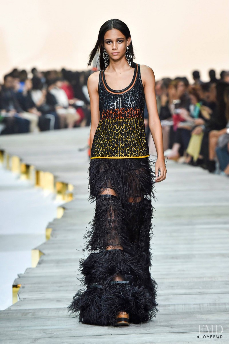 Binx Walton featured in  the Roberto Cavalli fashion show for Spring/Summer 2015