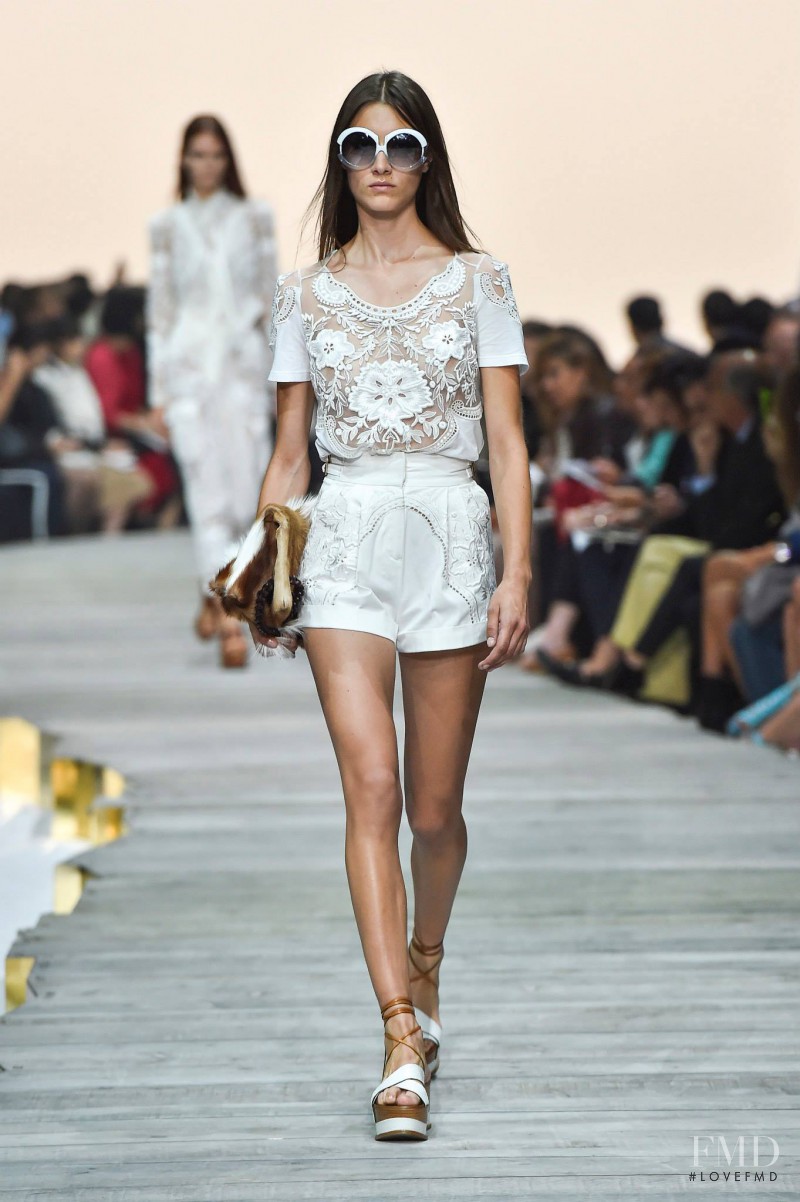 Ronja Furrer featured in  the Roberto Cavalli fashion show for Spring/Summer 2015