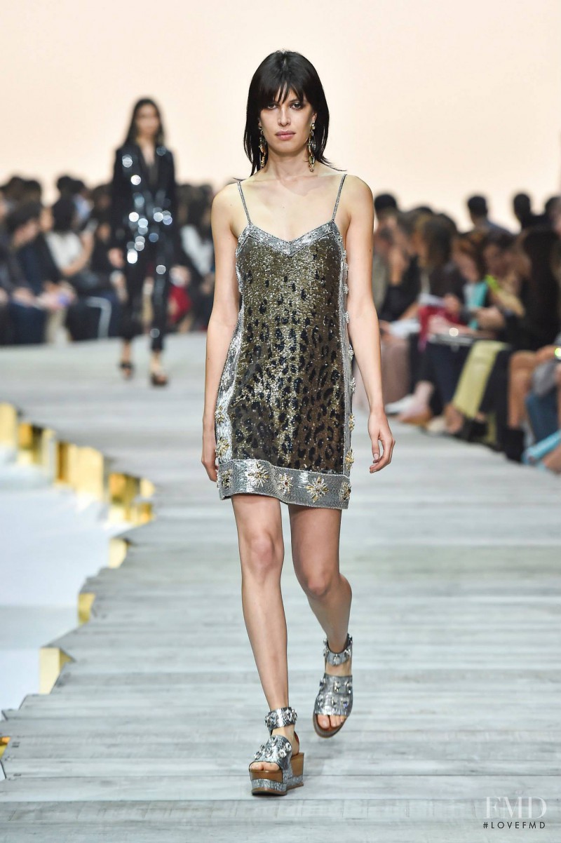 Sabrina Ioffreda featured in  the Roberto Cavalli fashion show for Spring/Summer 2015