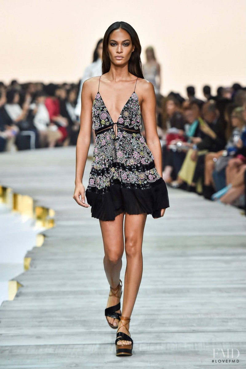 Joan Smalls featured in  the Roberto Cavalli fashion show for Spring/Summer 2015