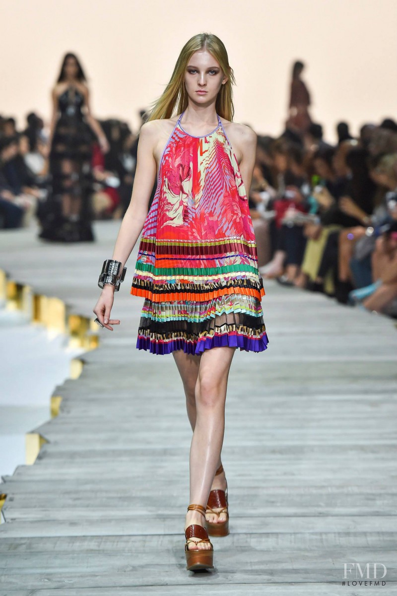 Nastya Sten featured in  the Roberto Cavalli fashion show for Spring/Summer 2015