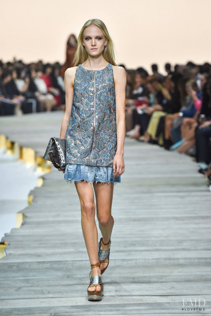 Maja Salamon featured in  the Roberto Cavalli fashion show for Spring/Summer 2015