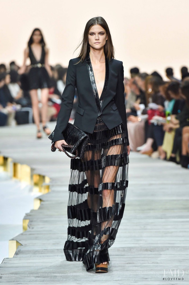 Kasia Struss featured in  the Roberto Cavalli fashion show for Spring/Summer 2015