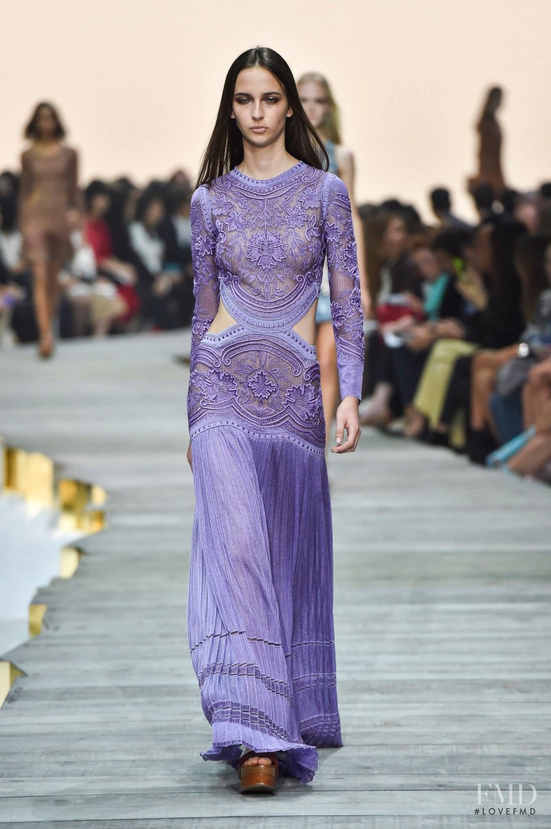 Waleska Gorczevski featured in  the Roberto Cavalli fashion show for Spring/Summer 2015