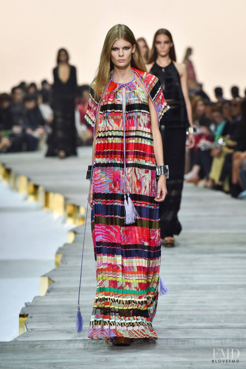 Alexandra Elizabeth Ljadov featured in  the Roberto Cavalli fashion show for Spring/Summer 2015