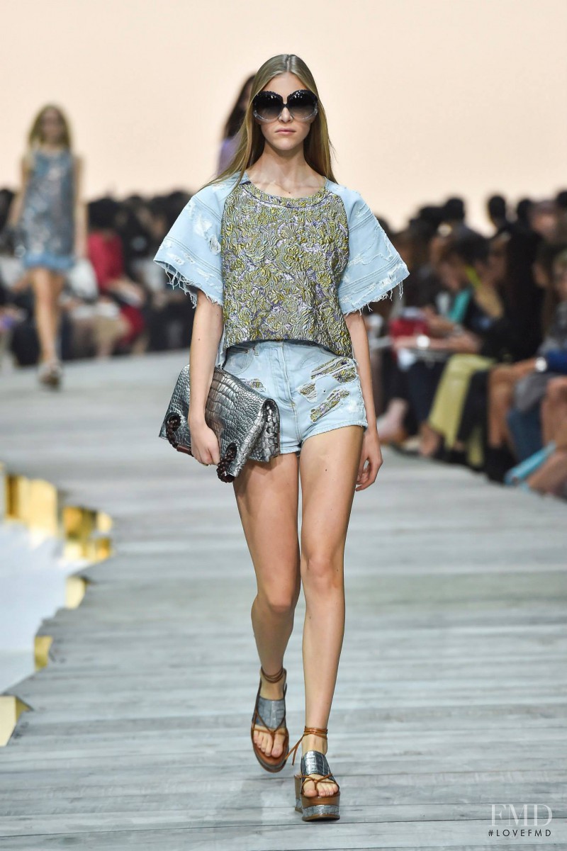 Hedvig Palm featured in  the Roberto Cavalli fashion show for Spring/Summer 2015