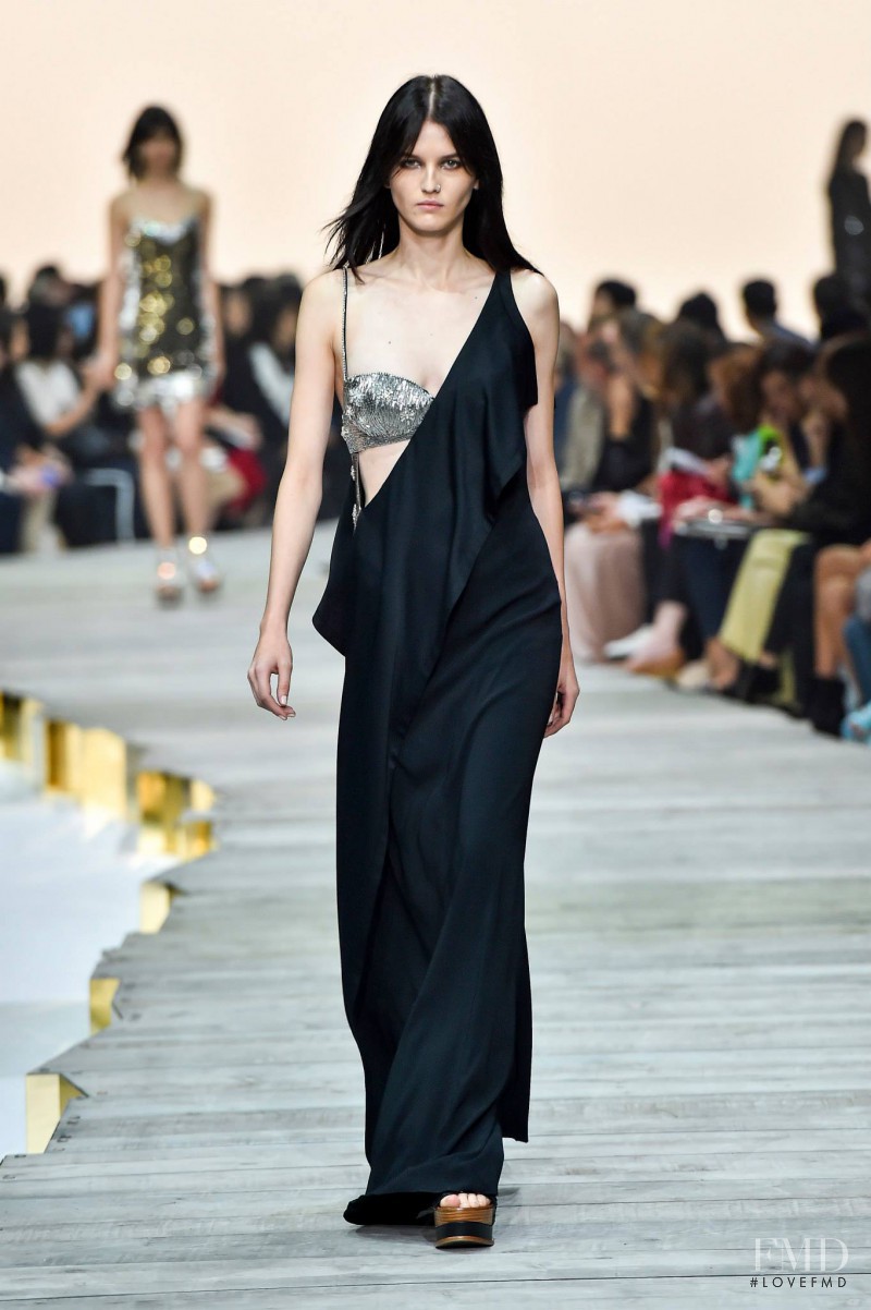 Katlin Aas featured in  the Roberto Cavalli fashion show for Spring/Summer 2015