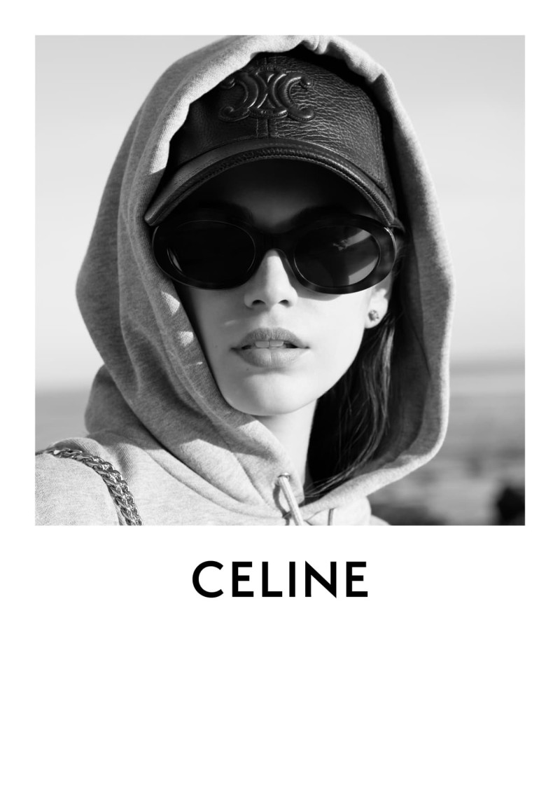 Kaia Gerber featured in  the Celine Pilates Collection 2024 Campaign advertisement for Summer 2024